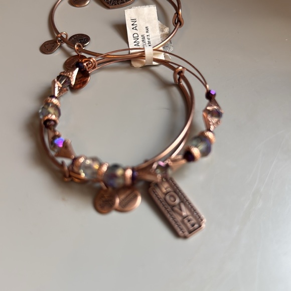 Alex and Ani Gold Heart Charm Bracelet - Picture 2 of 4